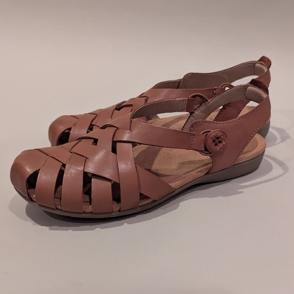 Earth Brown Leather Sandals - Picture 2 of 12